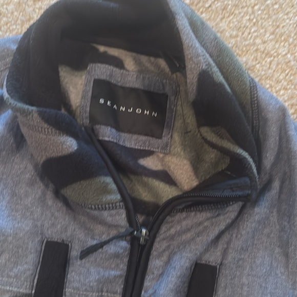 Vintage Quarter Zip Camouflage Denim Vest - Picture 2 of 7